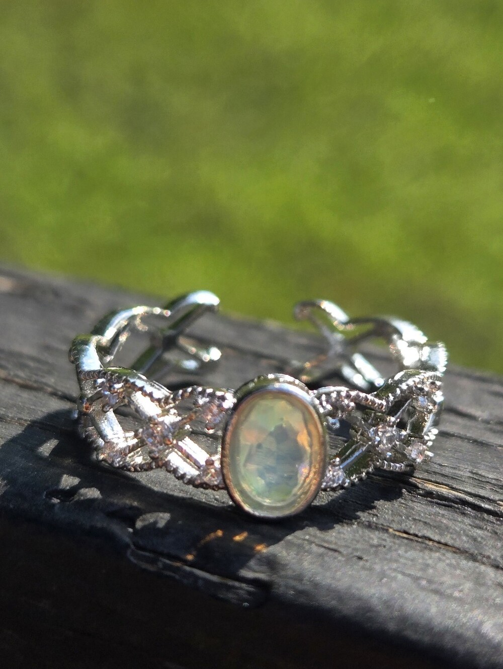 Welo Opal Open Band Adjustable Ring